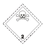 Class two toxic gas sign