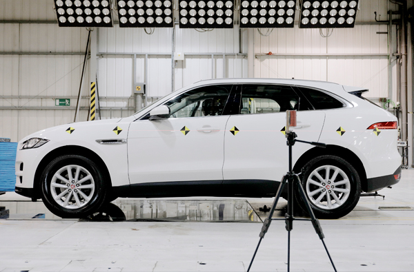 car during a test